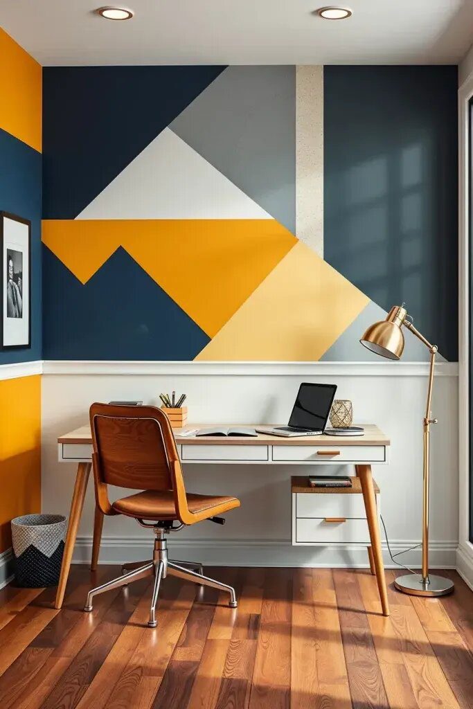 Geometric DIY Murals for Modern Wall Art