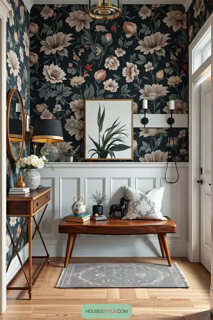 How Bold Wallpaper Adds Entryway Personality - photo 2