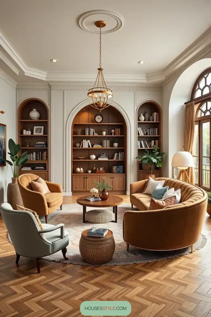 Curved Silhouettes Reshaping Traditional Rooms