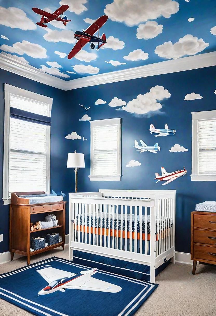 19. Aviation-Inspired Nursery for Baby Boys