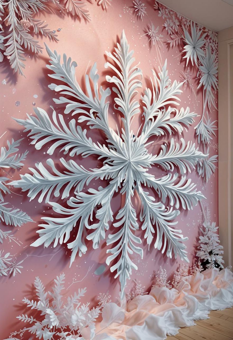 6. Whimsical Snowflake Wall Art Ideas - photo 2