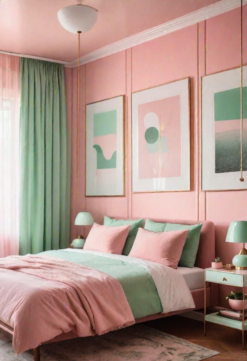 34. Modern Pastel Bedroom Styling