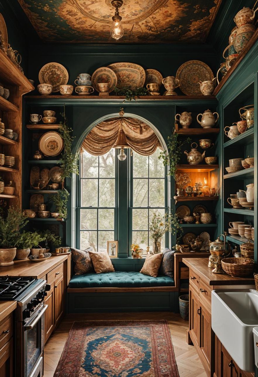27. Cozy Boho Kitchen Retreat