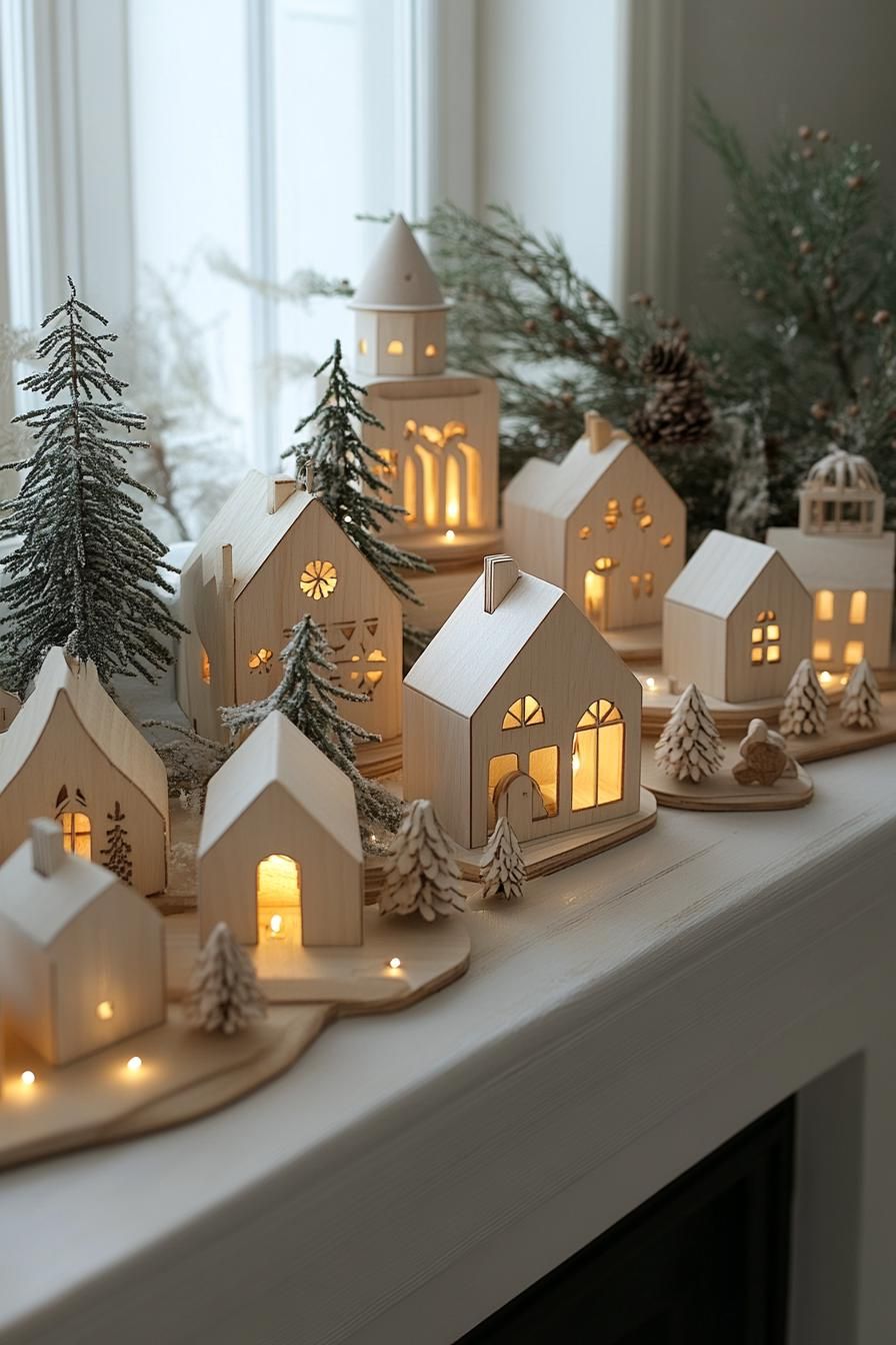 5. Enchanting Wooden Christmas Village Glow - photo 2