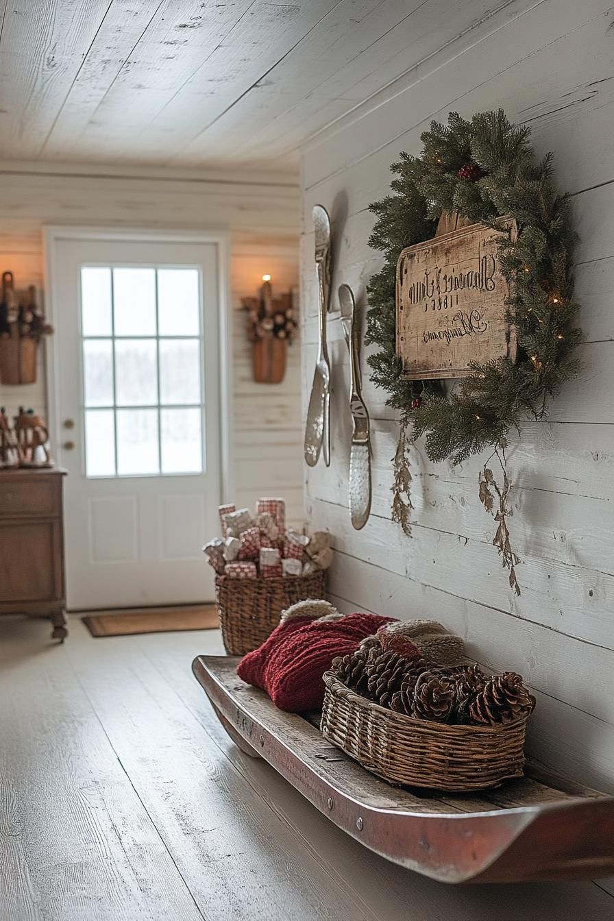 14. Rustic Winter Wall Decor Ideas