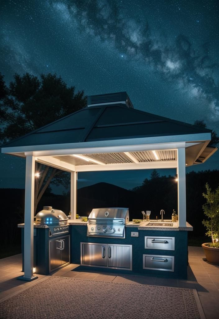 28. A Galactic-Themed Outdoor Kitchen