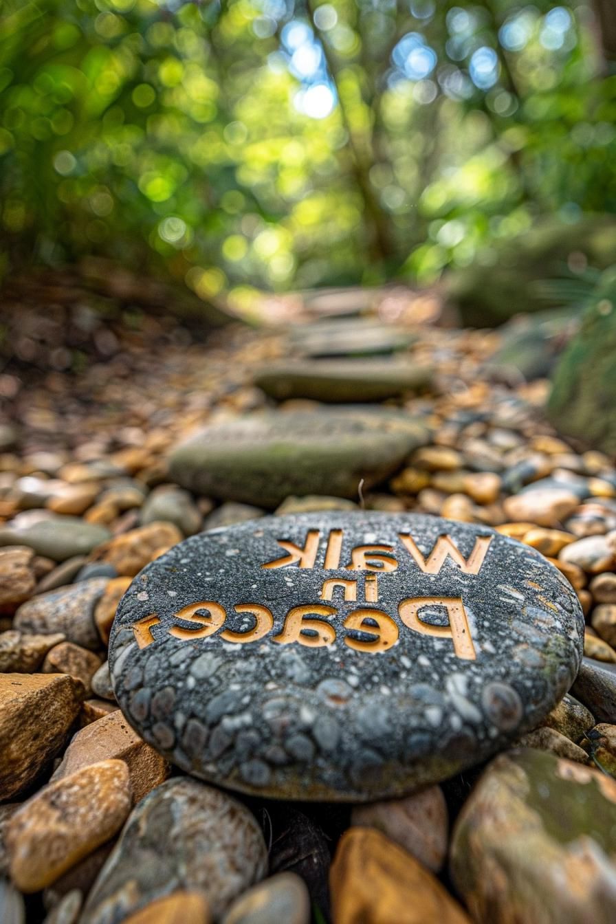 15. Pebble Mosaic Ideas for a Calm Garden