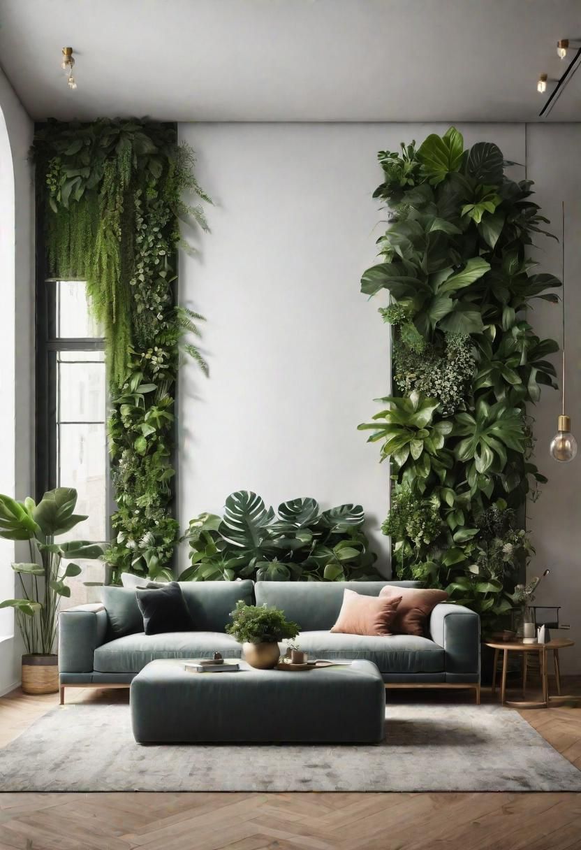 5. Vertical Plant Wall for Greenery