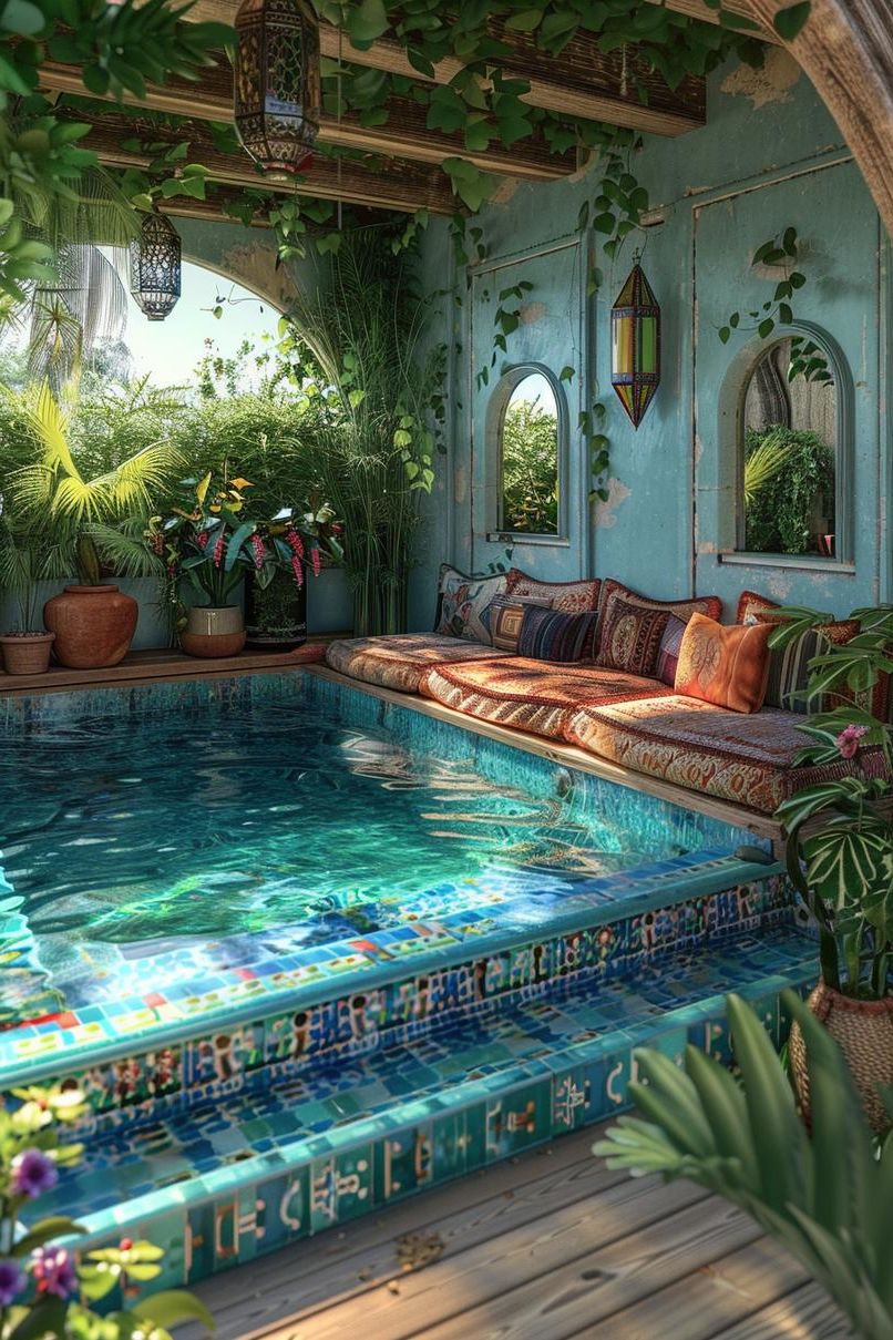 11. Moroccan-Inspired Pool Decor - photo 3