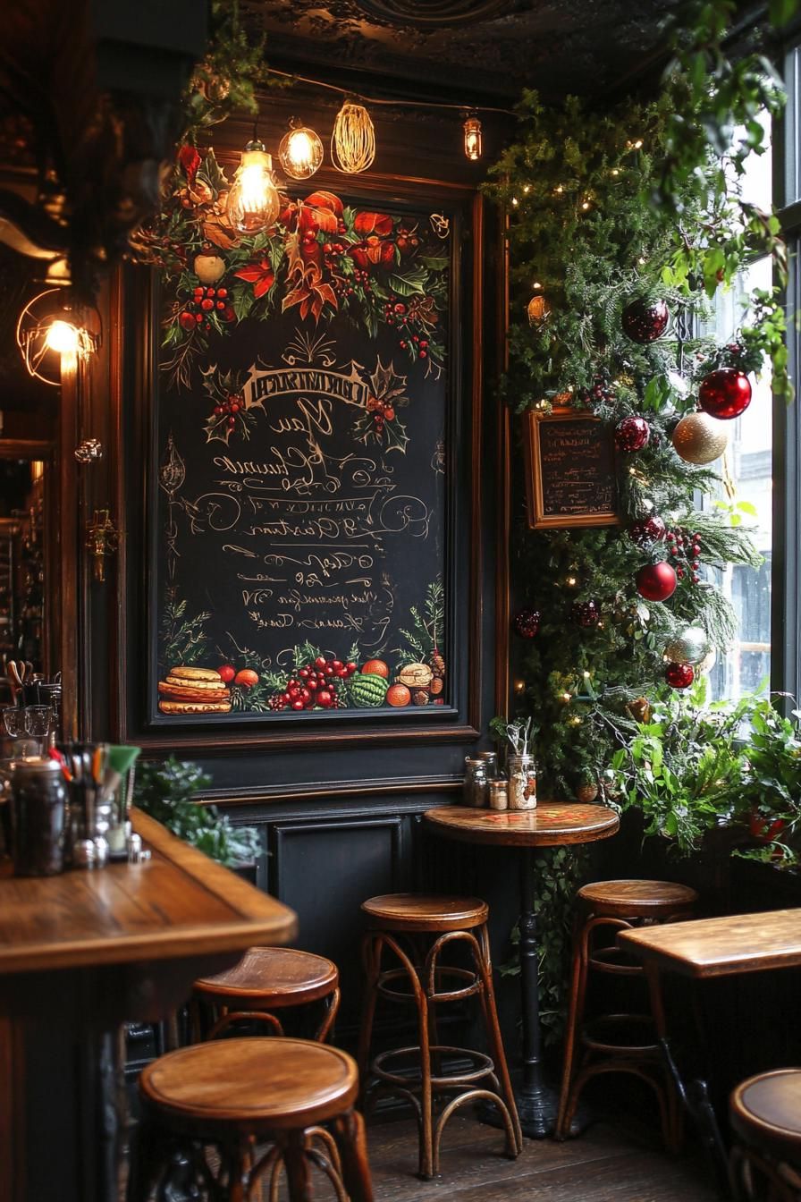 13. Chalkboard Christmas Menu Idea