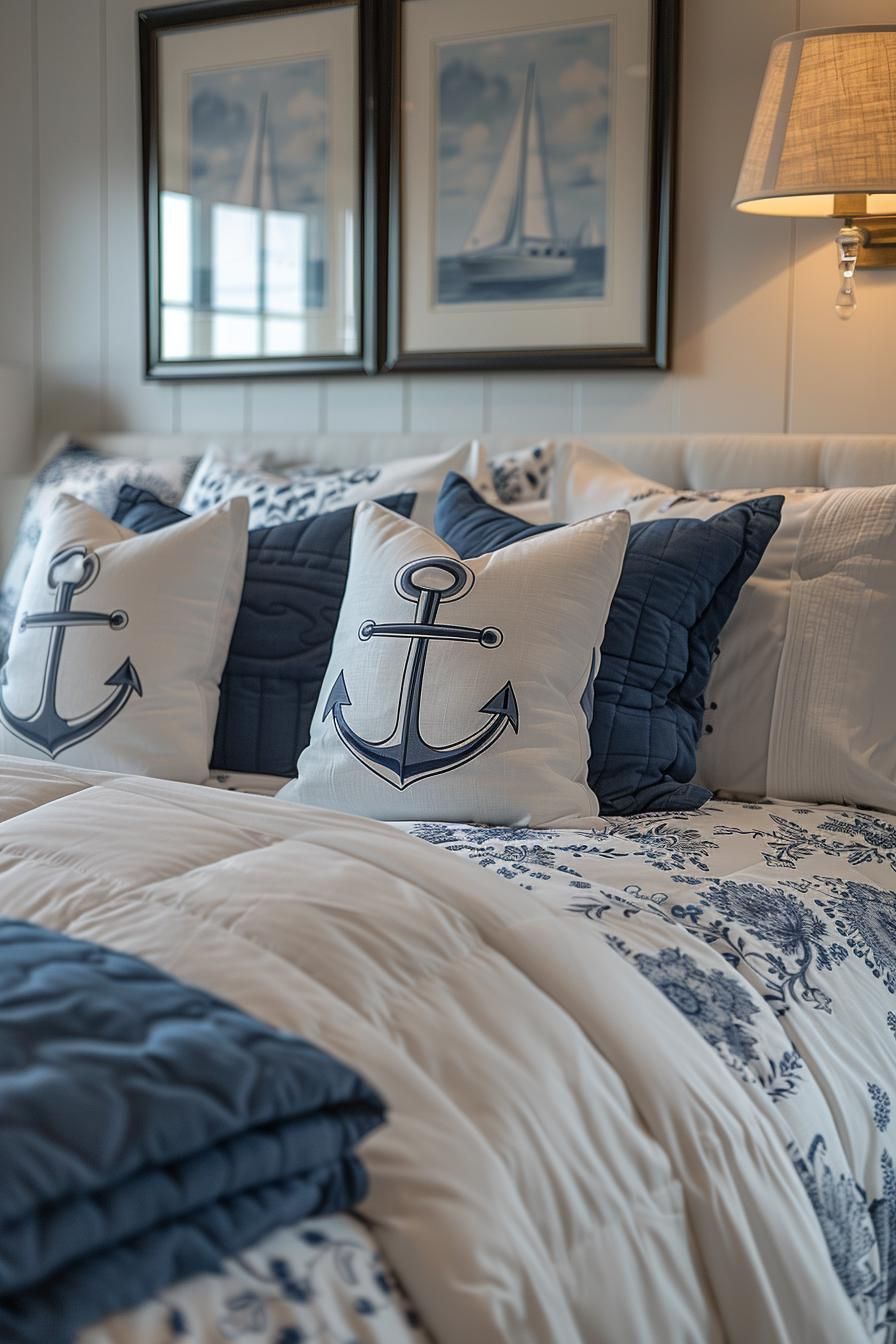 2. Styling Nautical Throw Pillows