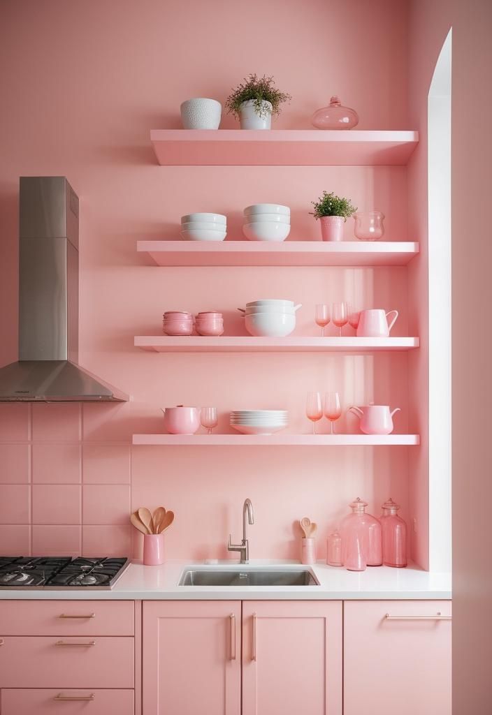 8. Salmon Pink Glassware Ideas