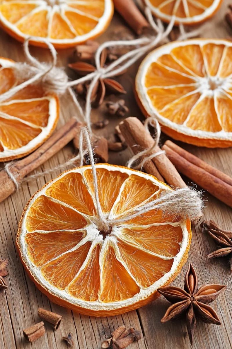 9. Dried Orange and Cinnamon Holiday Ornaments