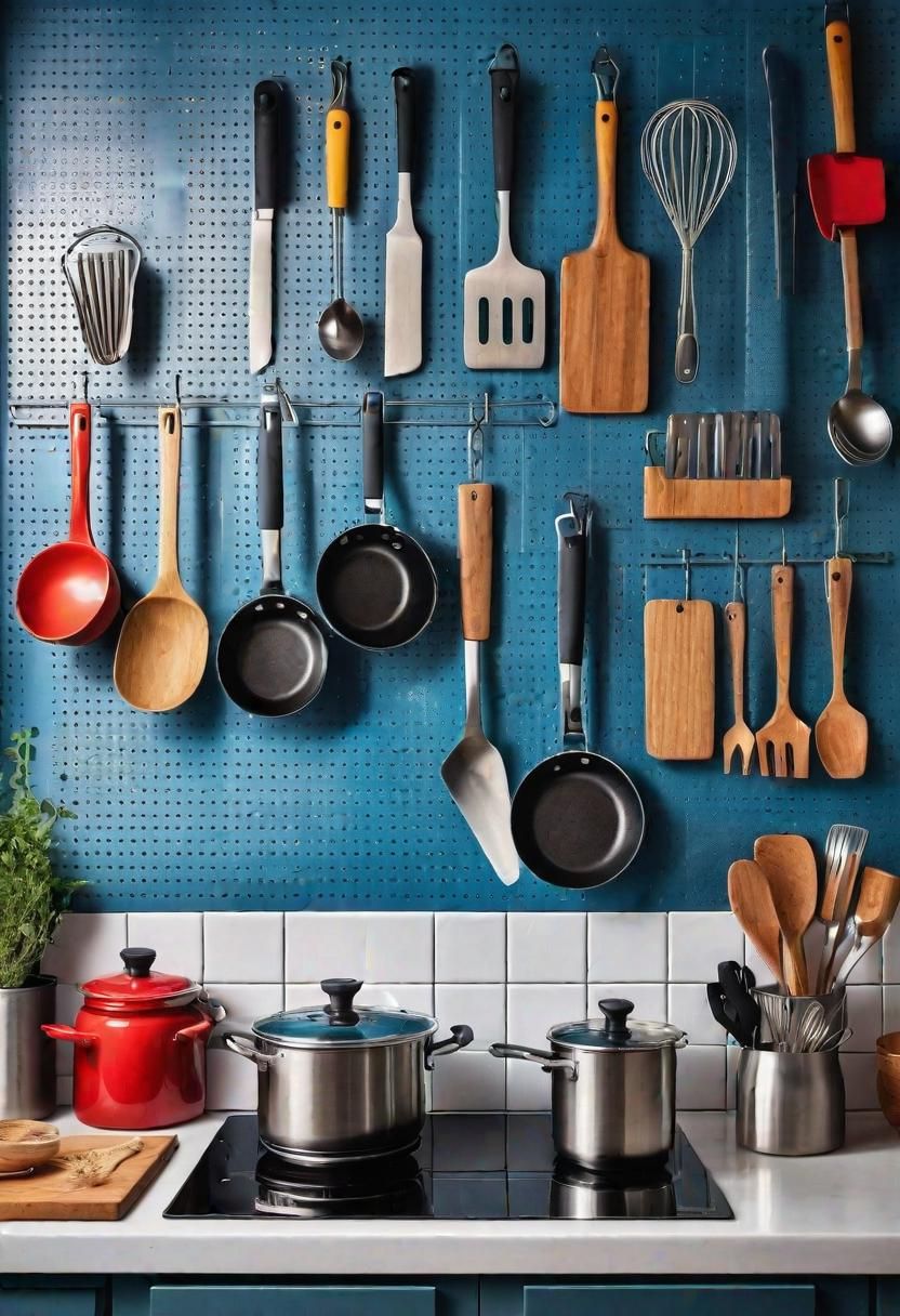 4. Pegboard Kitchen Storage Ideas