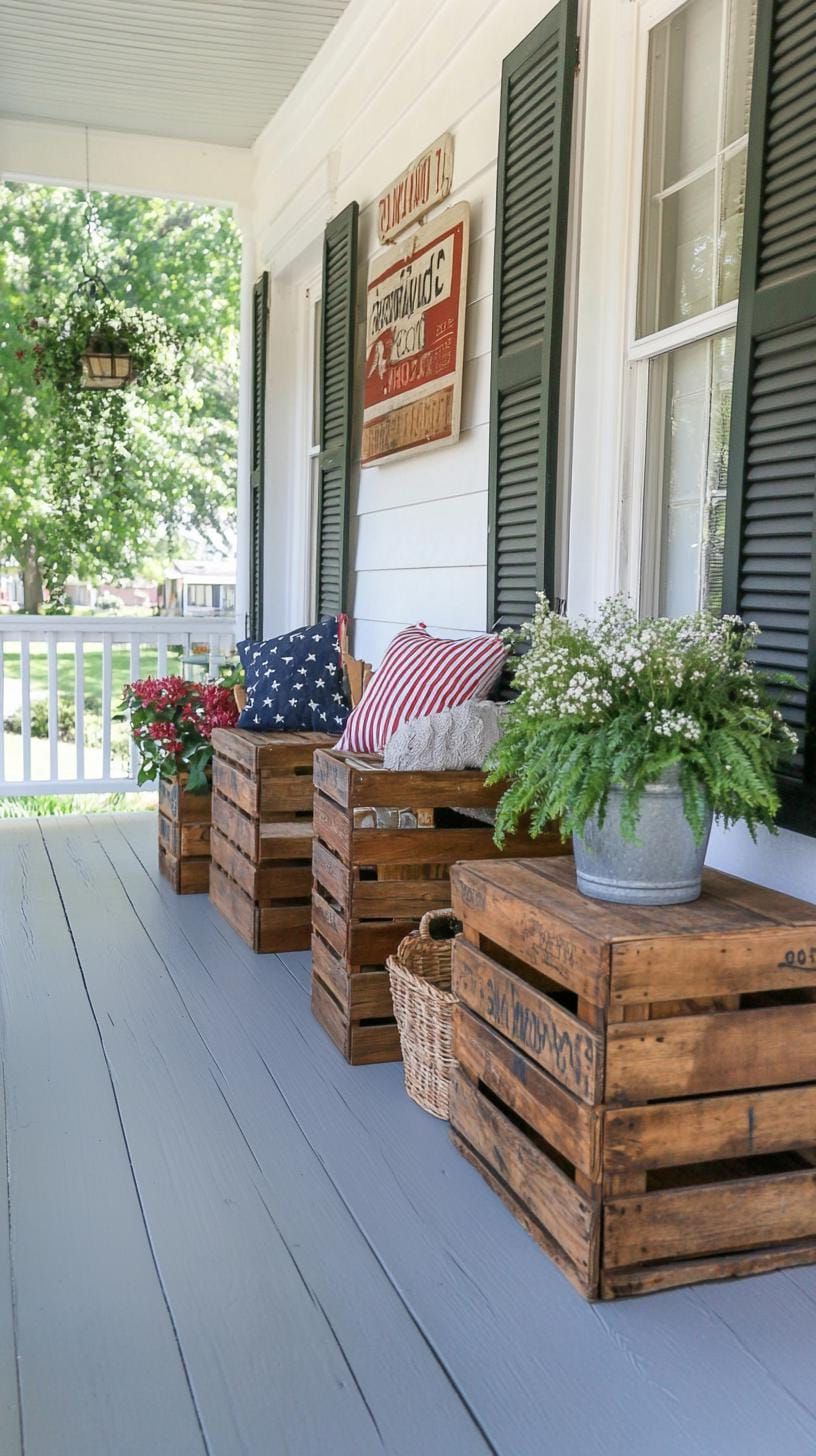 21. Americana Style With Flag Colors