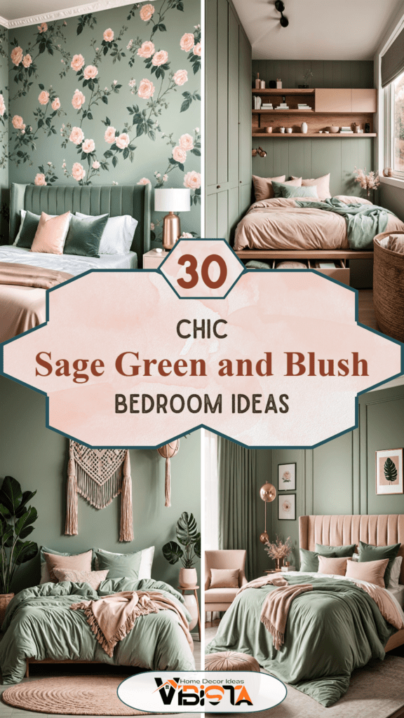 30 Chic Sage Green and Blush Bedroom Ideas