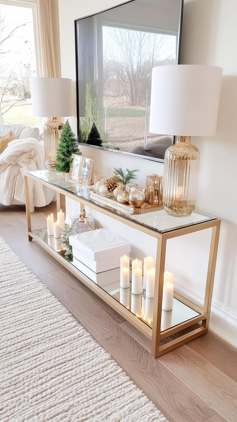 7. Mirrored TV stand with floating candles - photo 3