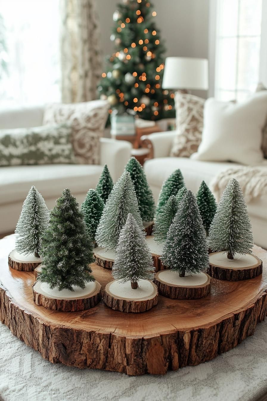 12. Christmas Tree Wood Slice Chargers