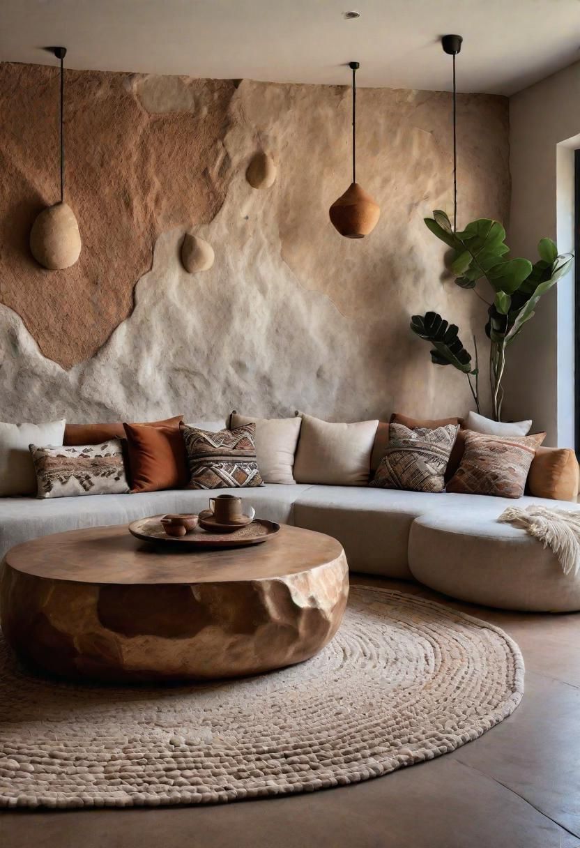 12. Textured Accent Wall for Boho Rooms