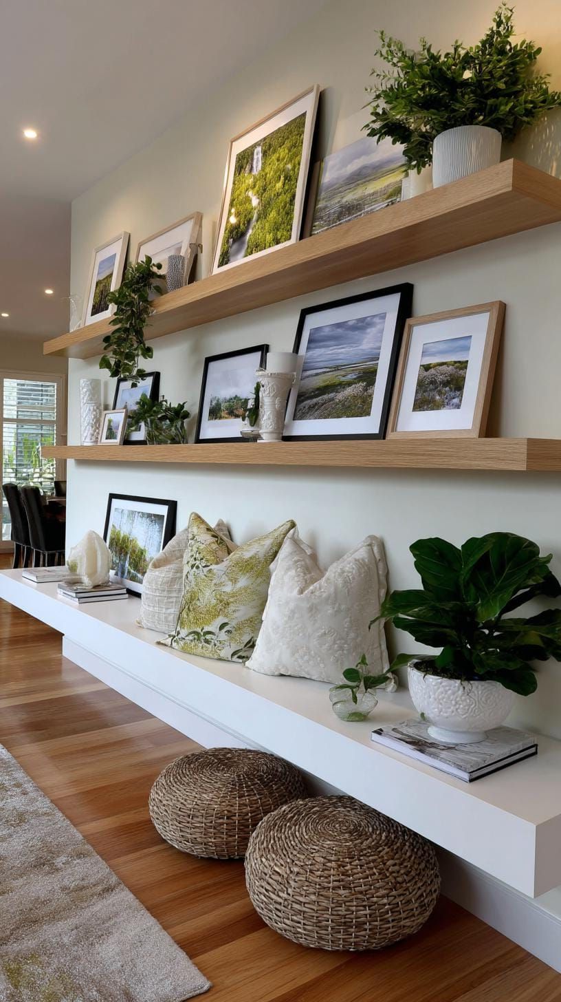 7. Leaning Frames on a Floating Shelf Ledge - photo 2