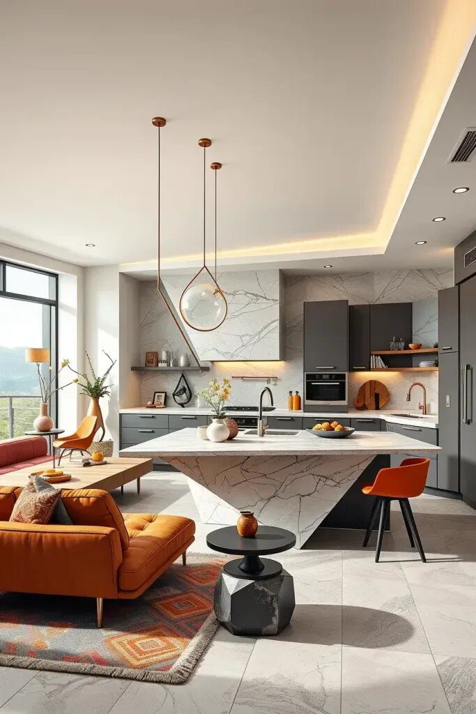 Designing Avant-Garde Kitchen Styles with Asymmetrical Configuration