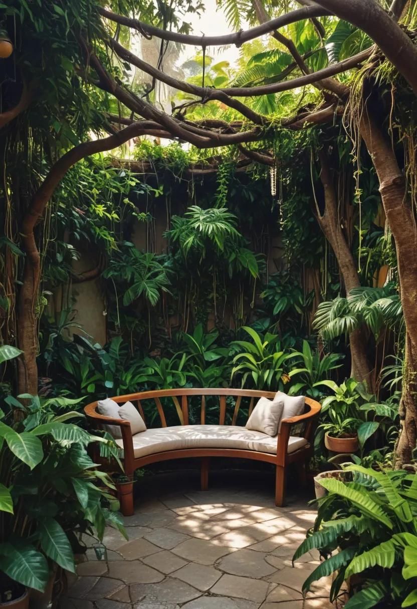 17. Jungle-Style Garden Nook