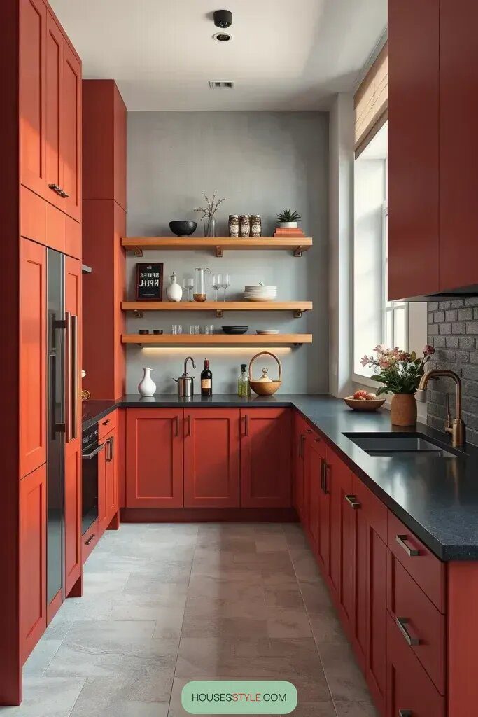 Matte Red Cabinets for a Sophisticated Look - photo 2
