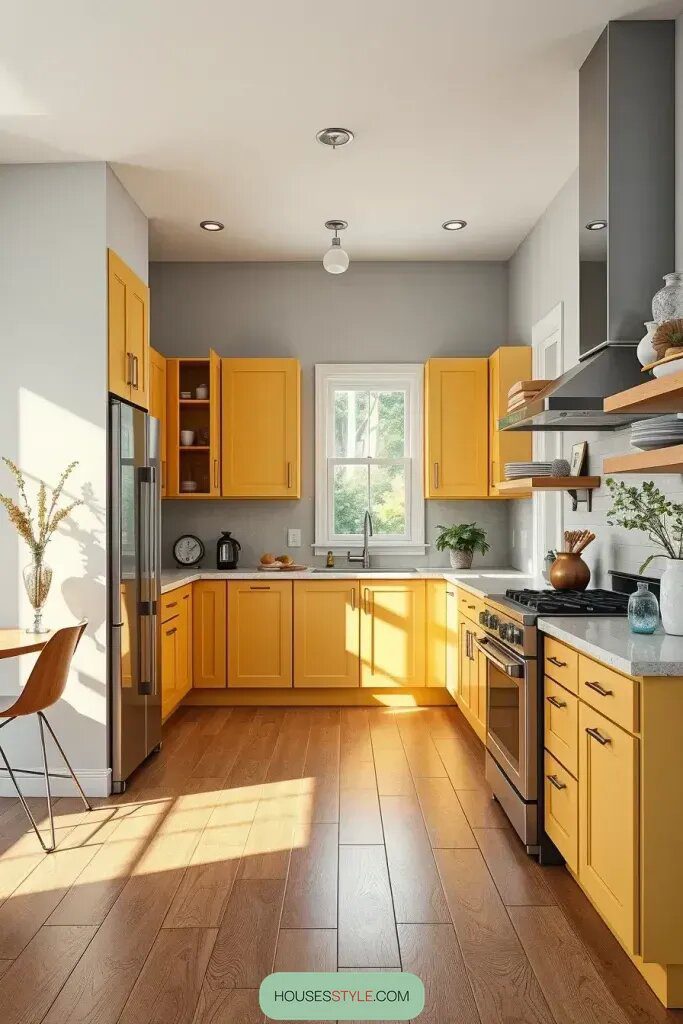 A Guide to Pairing Yellow Cabinets With Neutral Walls - photo 2