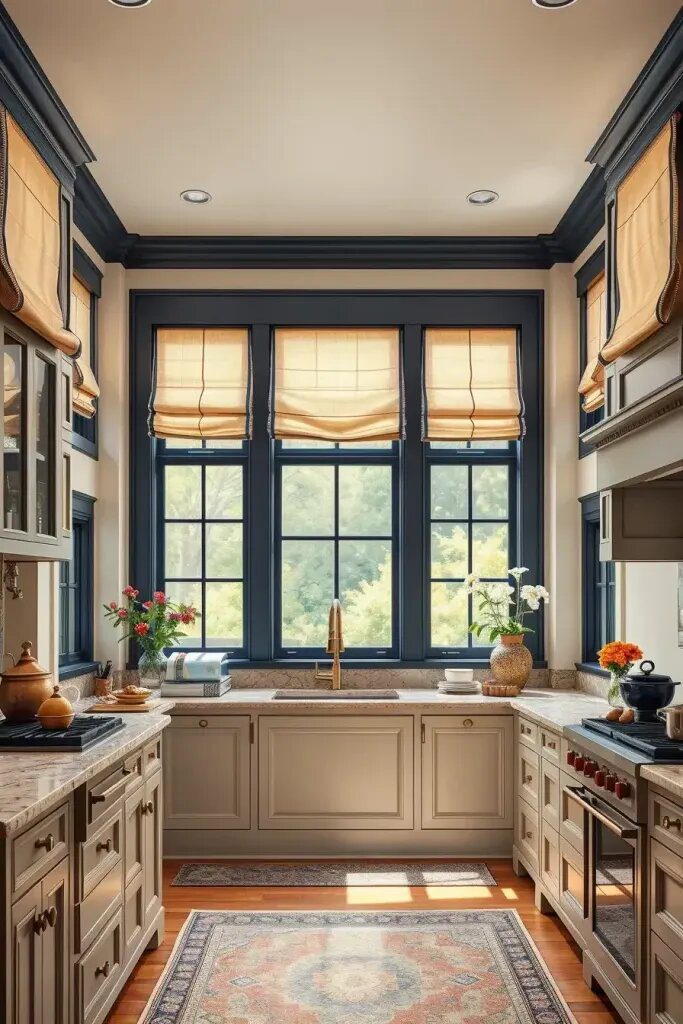 Custom Window Treatments with Ralph Lauren Flair