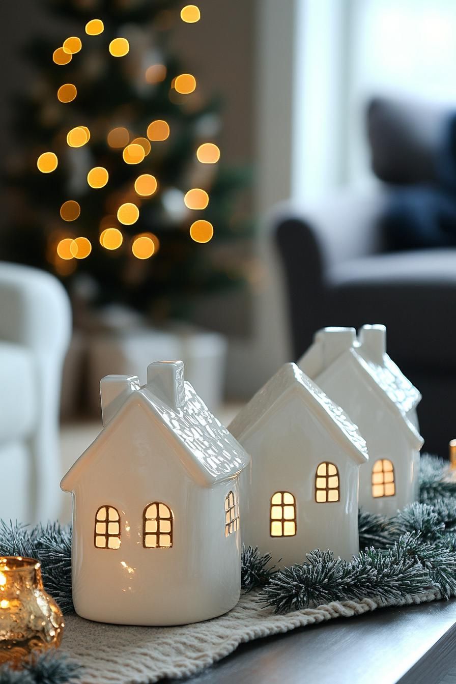 3. Cozy Ceramic Christmas Houses