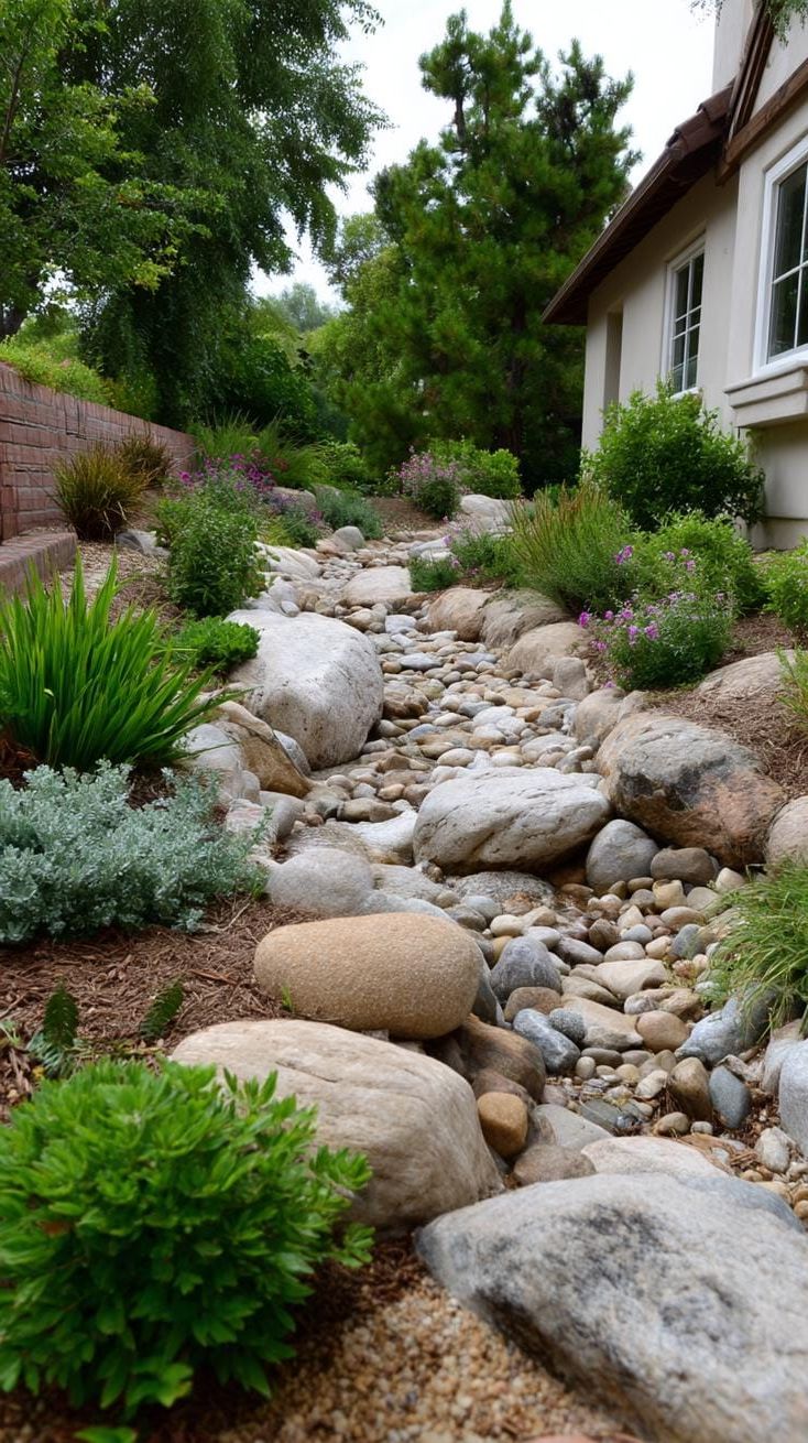 29. Dry Creek Bed with Boulders and Cascading Plants - photo 2