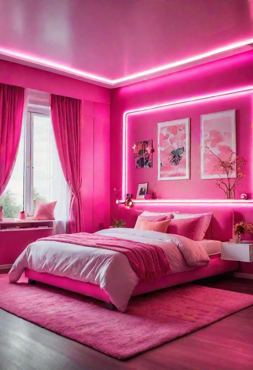 9. Teen Bubblegum Pink Bedroom