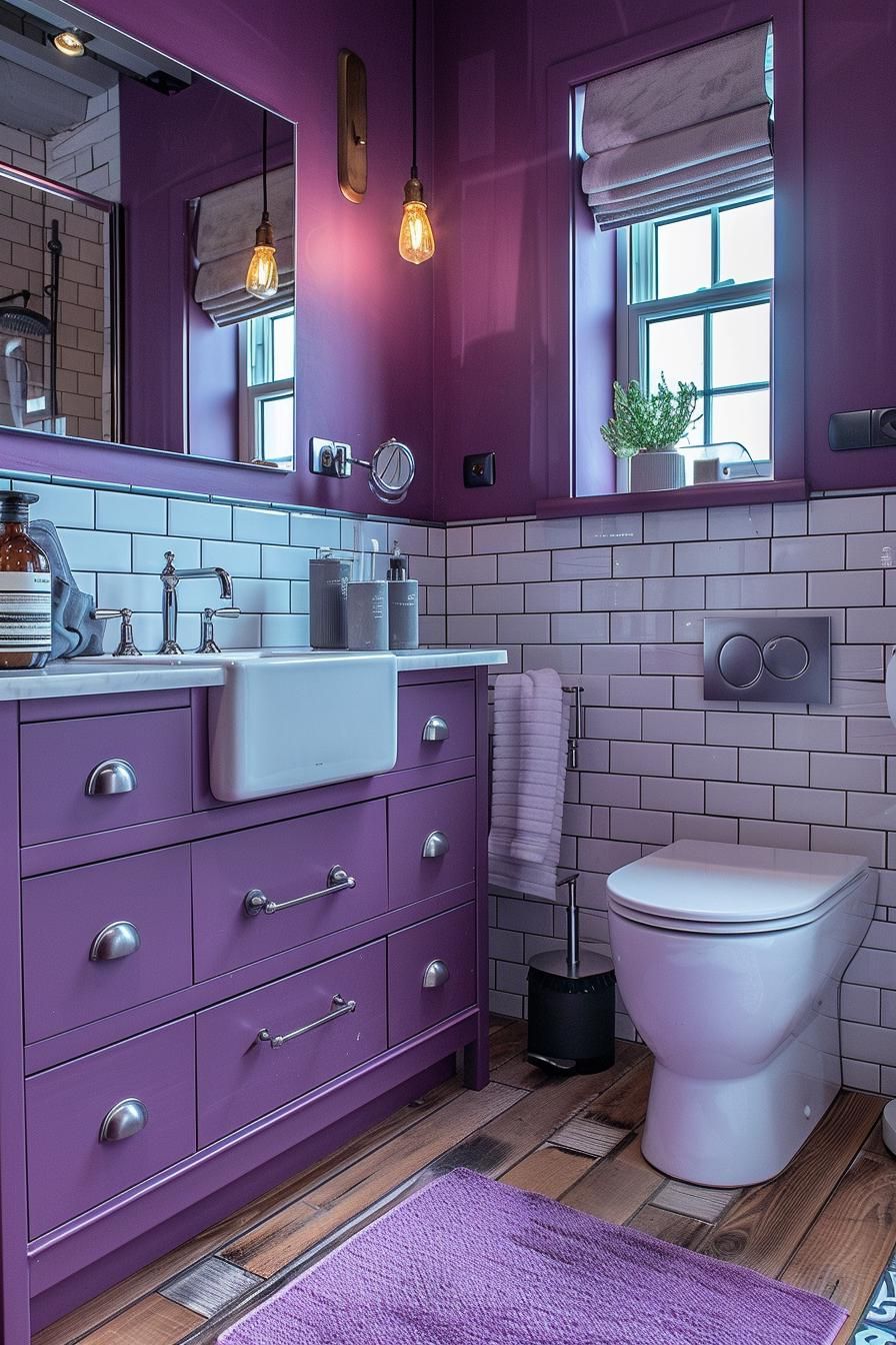 12. Vibrant Electric Violet Bathroom Colors