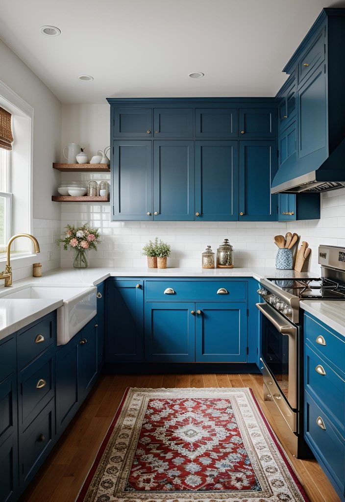 32. Vintage Blue Cabinet Trend Ideas