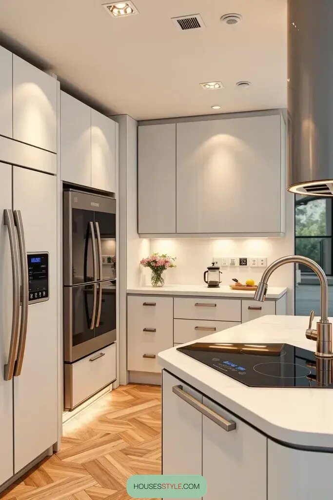 Convenient High-Tech Kitchen Features