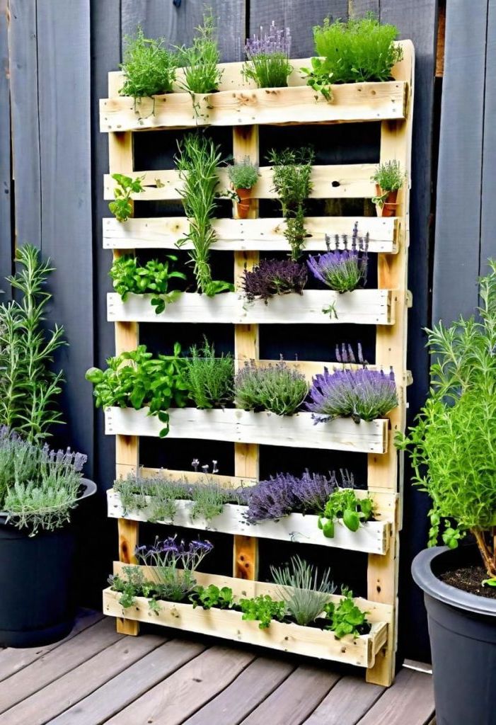 3. Pallet Herb Garden Design