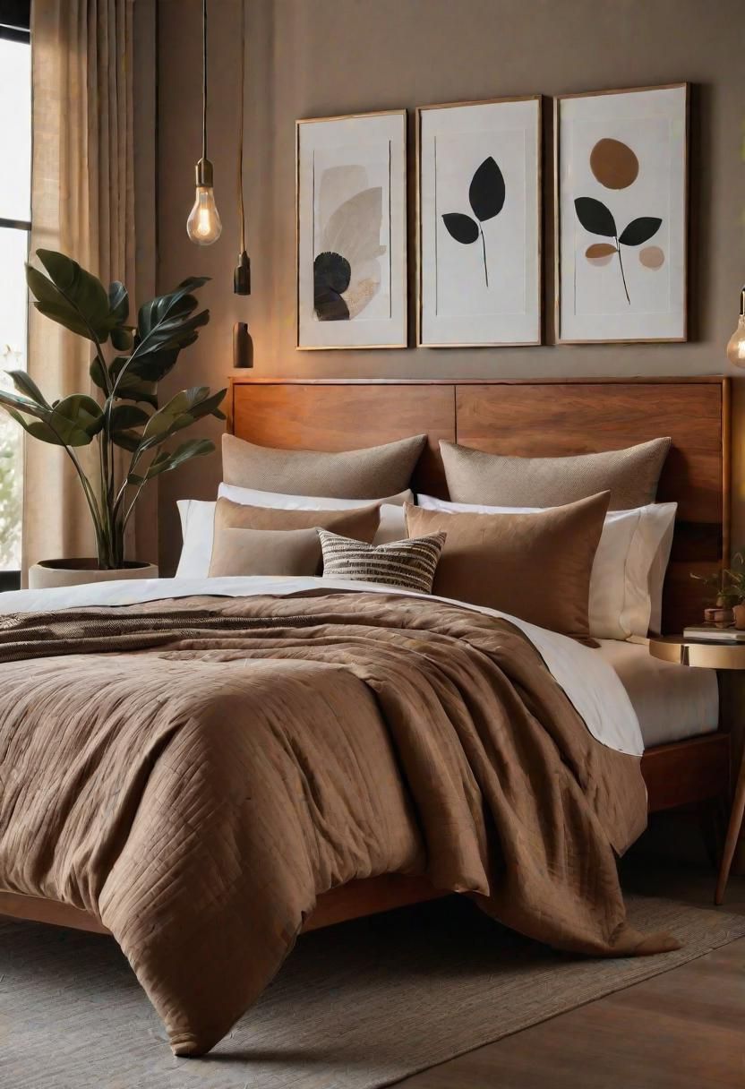 27. Earthy Bedding for a Cozy Feel