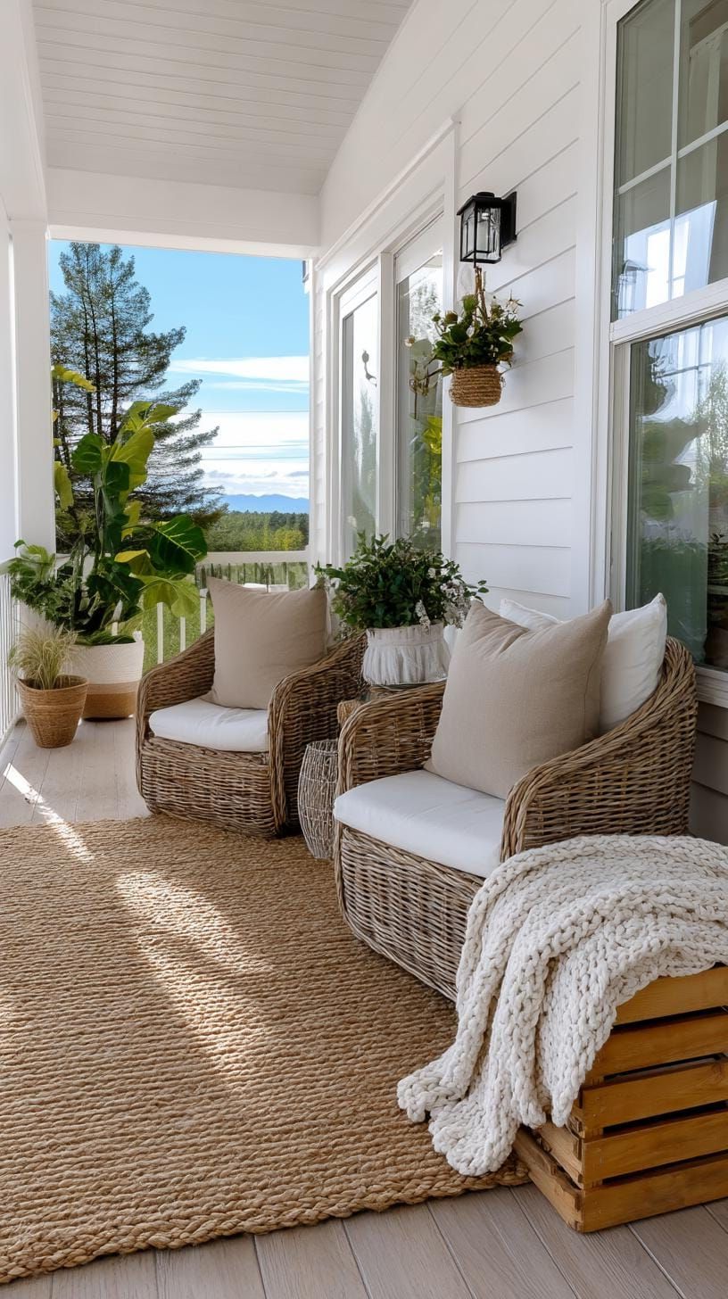 8. Wicker Chairs for a Farmhouse-Style Porch - photo 3