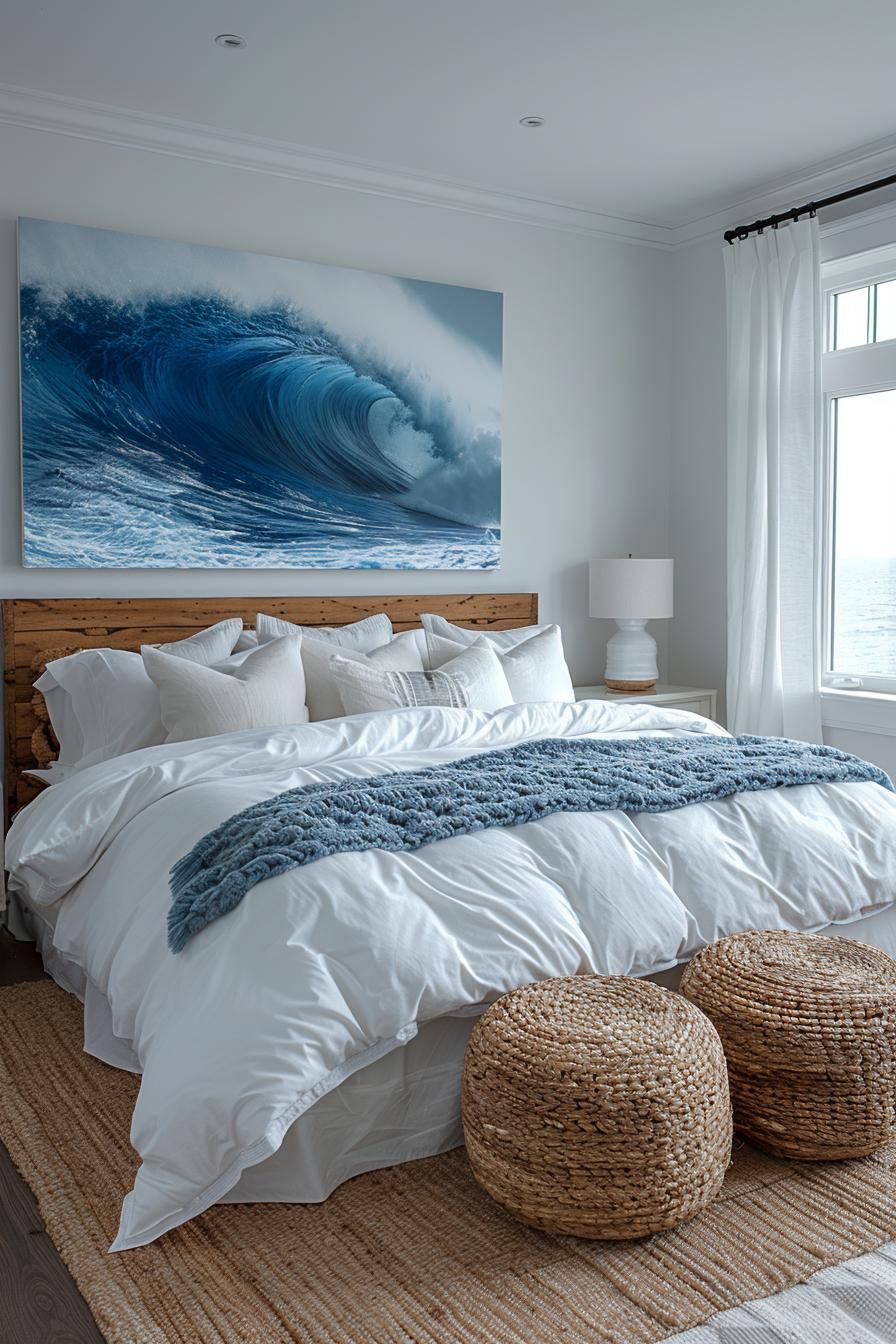 13. Sleek Ocean Wave Wall Art - photo 2