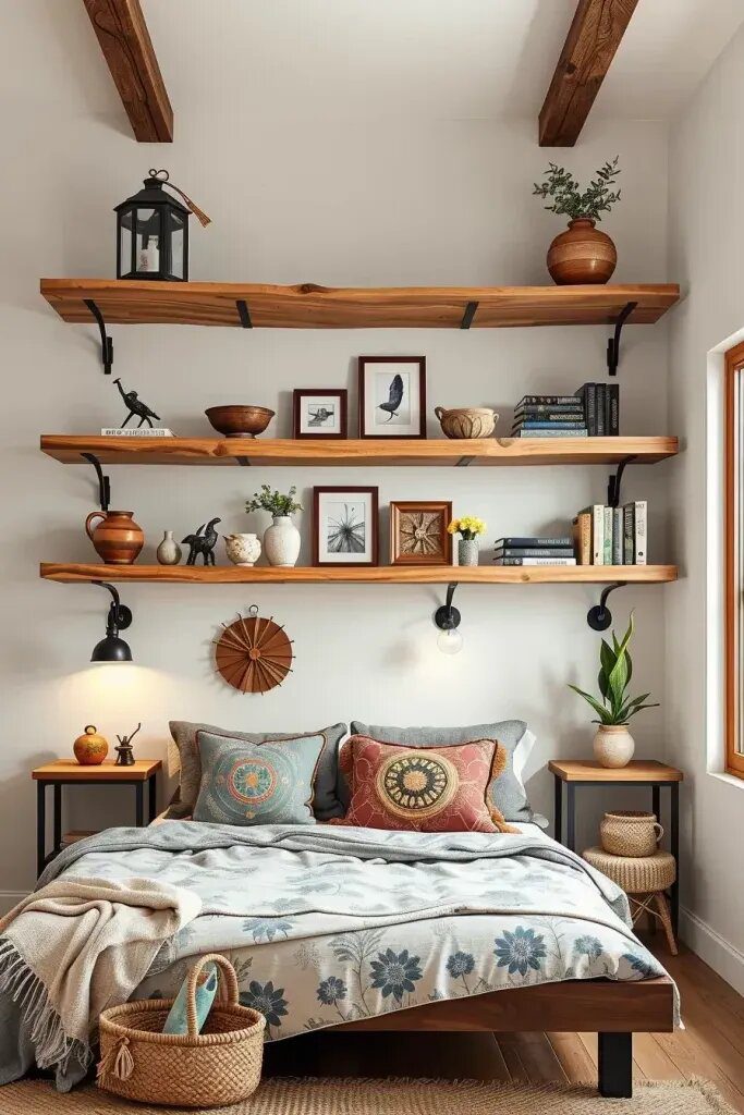 Handcrafted Open Shelving for Rustic Style