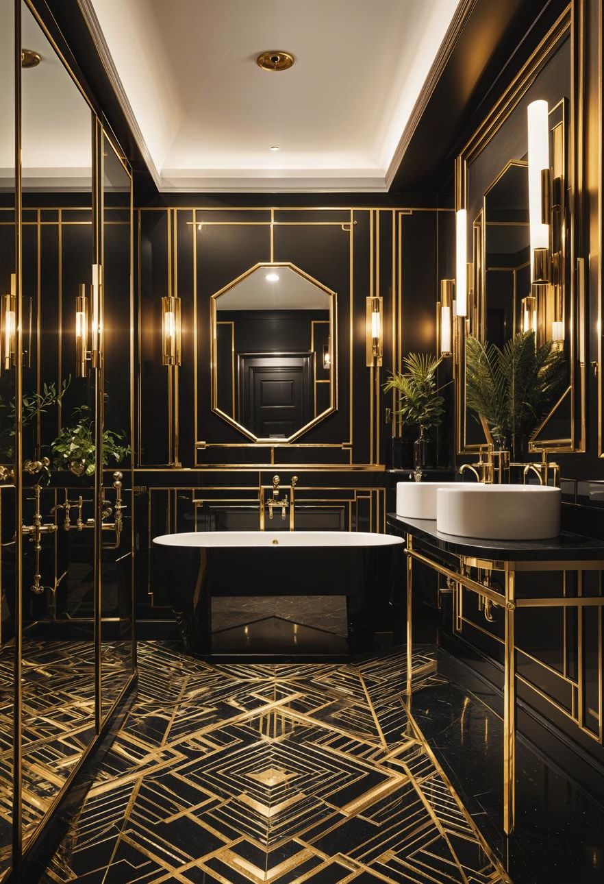 7. Glamorous Art Deco Wall Accents - photo 2