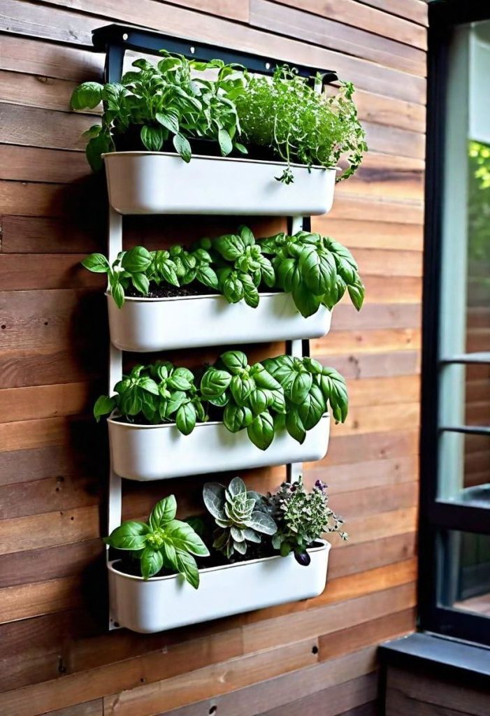 1. Vertical Hanging Herb Garden Design - photo 2