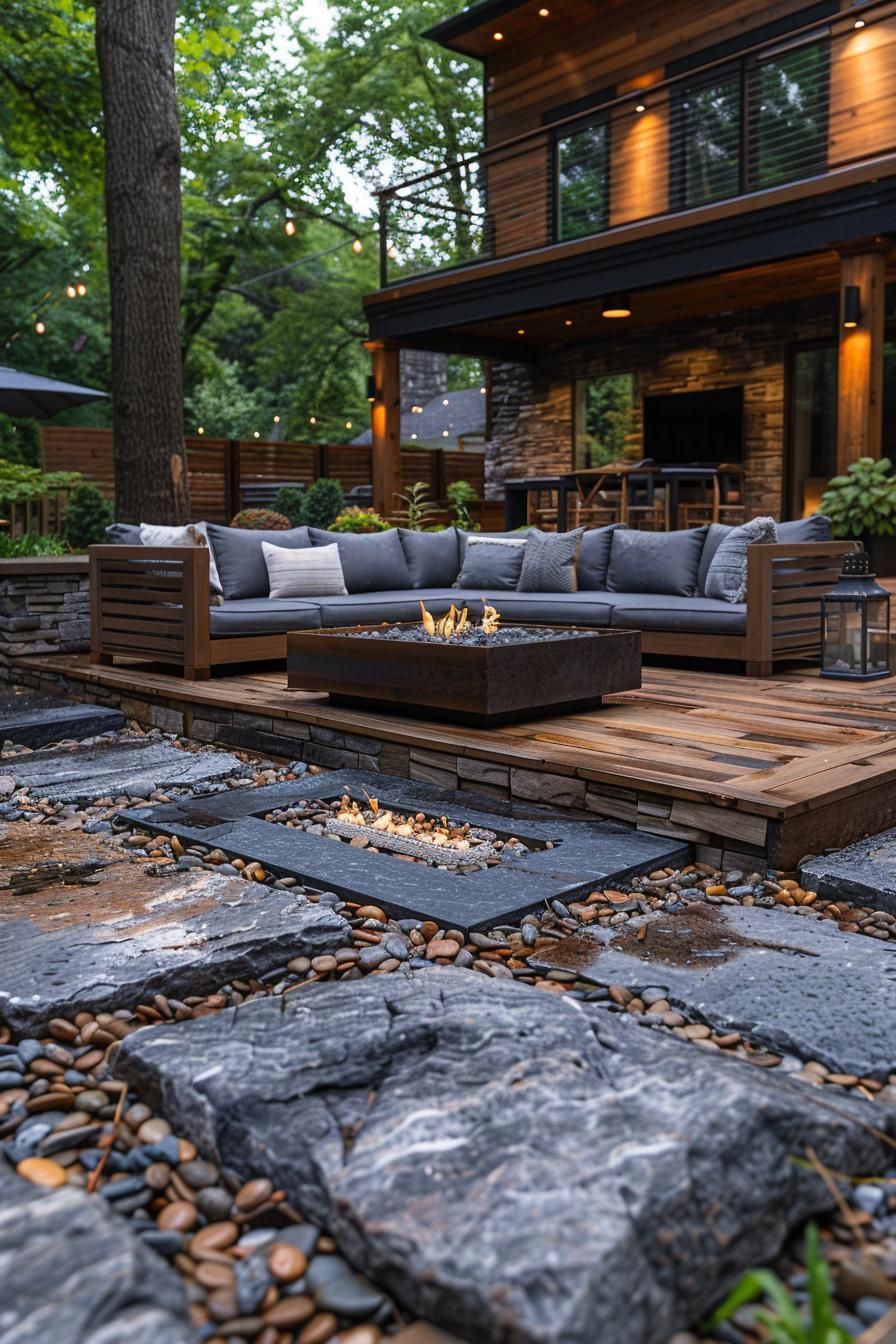 15. Combining Wood and Stone Patio Accents - photo 2