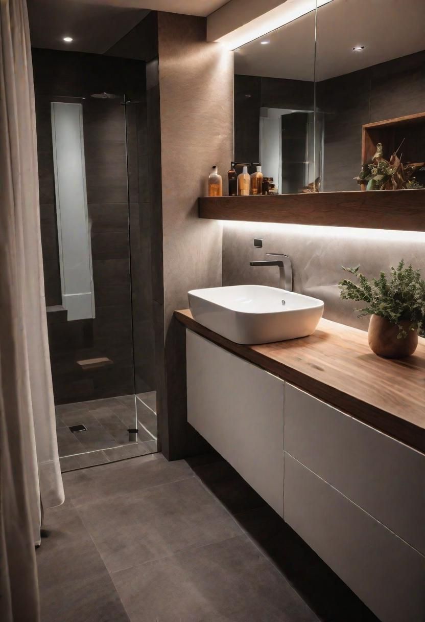 14. Glowing Baseboards Add Chic Style