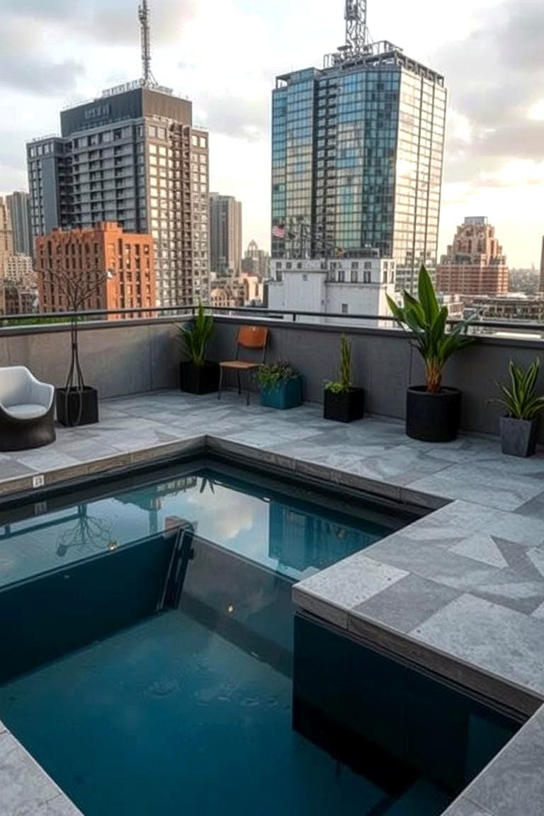 3. Urban Concrete Plunge Pool Design