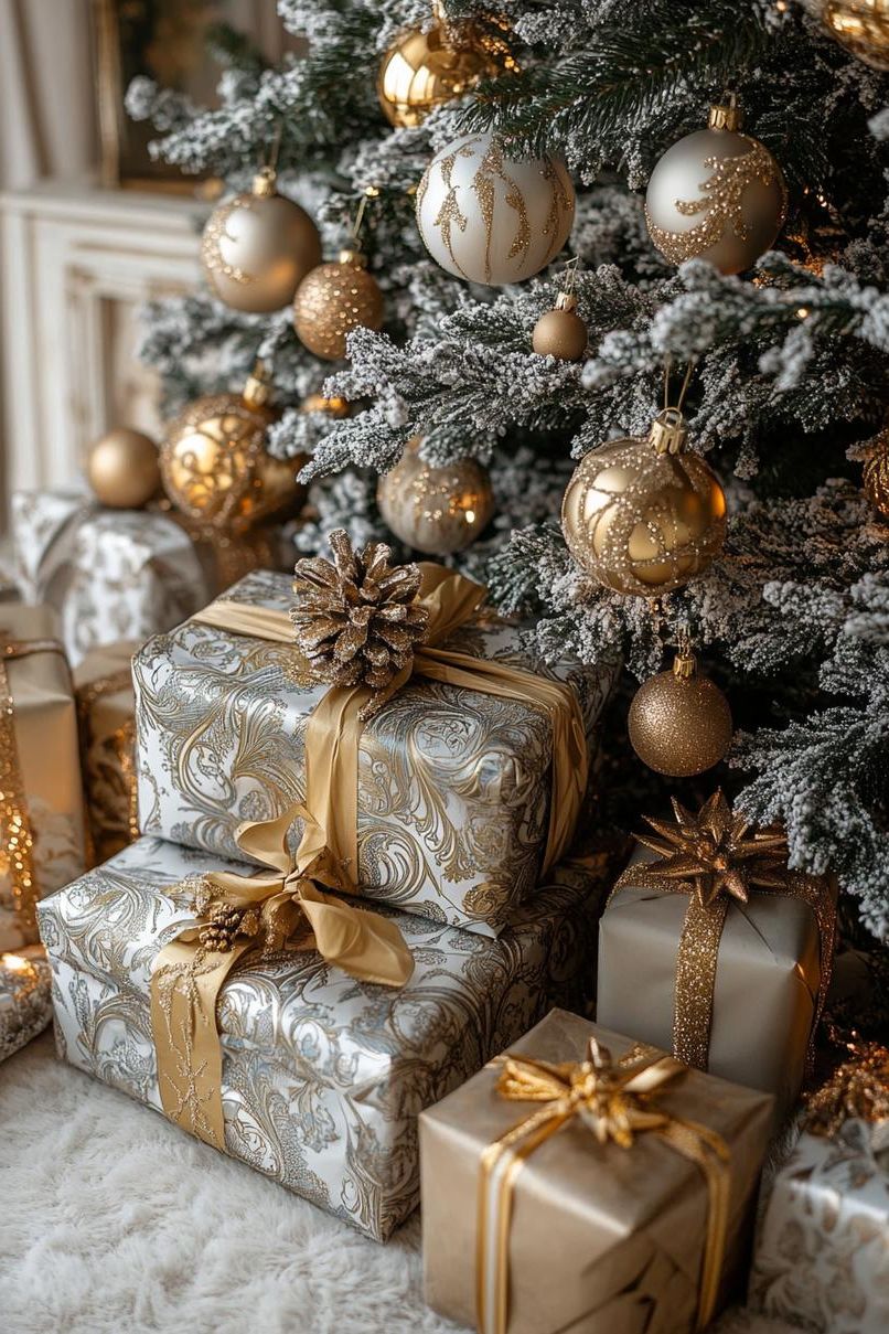 4. Luxe Metallic Gift Wrap Ideas