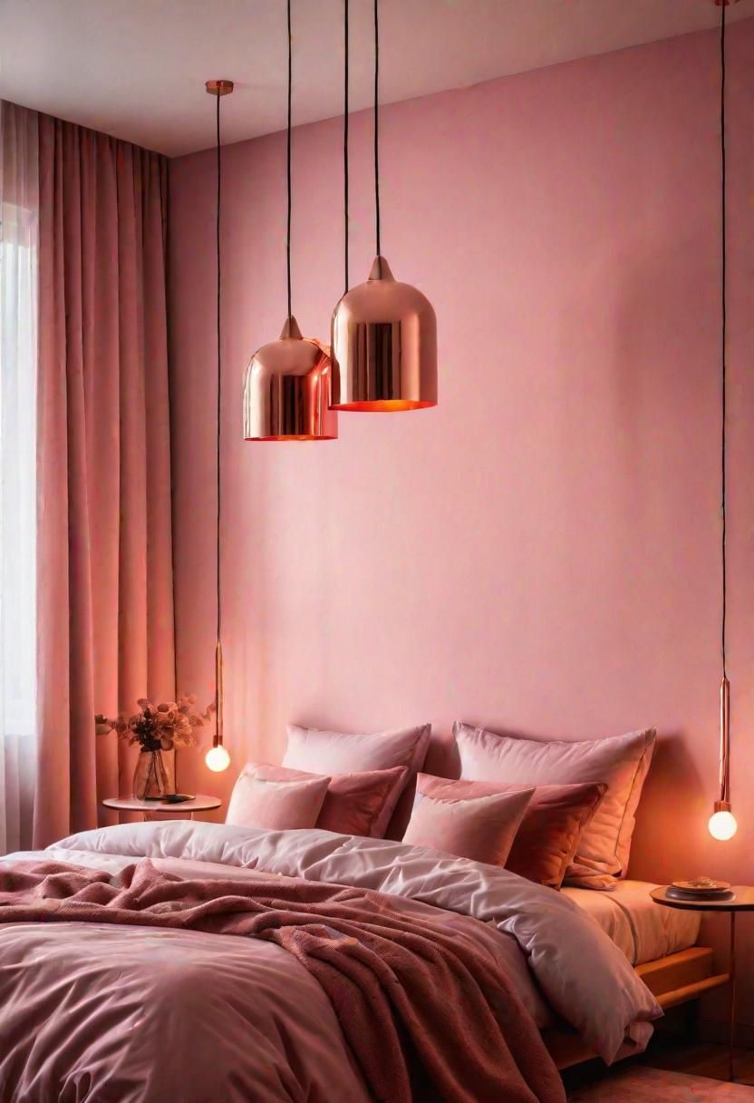 7. Pink Bedroom Lighting