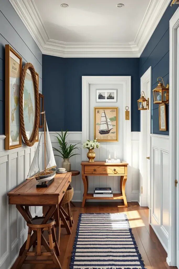 Coastal-Inspired Decor for an Elegant Entryway