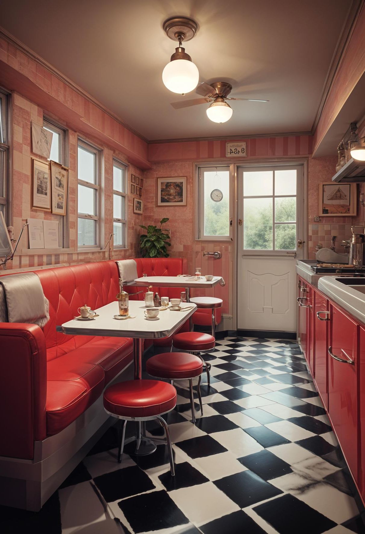 20. A Quirky Take on Retro Kitchenettes