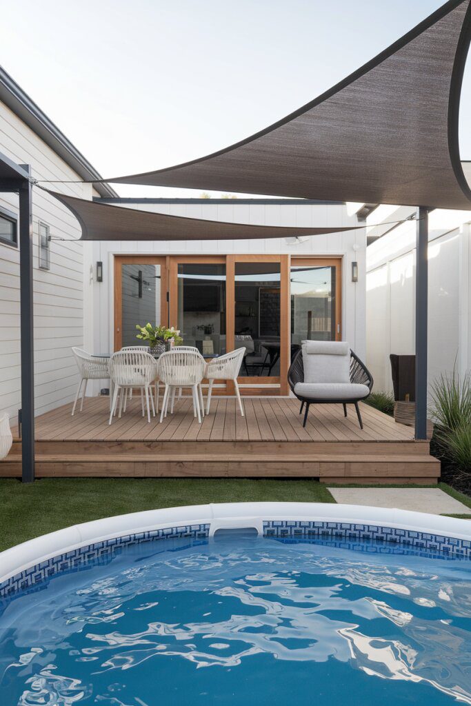 10. Relax by the Pool with a Stylish Patio Area